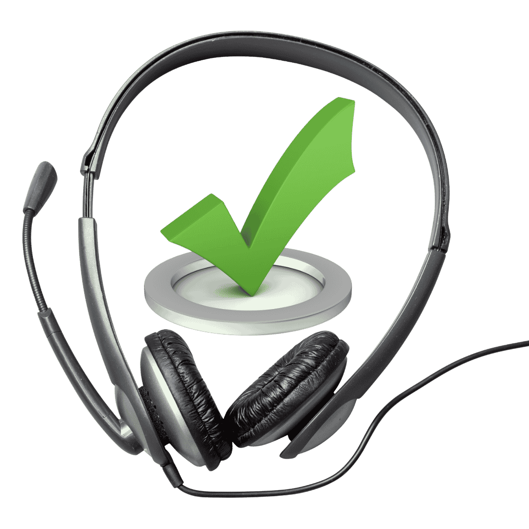 T. Headset Check-circle icon